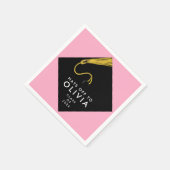 Roze Graduation Party Napkins Servet (Hoek)