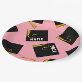 Roze Graduation Party Paper Borden Papieren Bordje (Gekanteld)