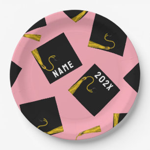 Roze Graduation Party Paper Borden Papieren Bordje