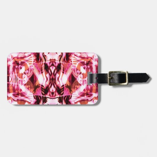 Roze graffiti-patroon bagagelabel (Voorkant horizontaal)