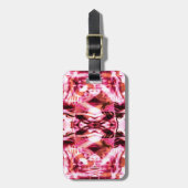 Roze graffiti-patroon bagagelabel (Voorkant verticaal)