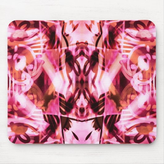 Roze graffiti-patroon muismat (Voorkant)