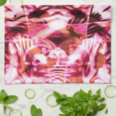 Roze graffiti-patroon theedoek (Gevouwen)