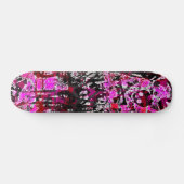 Roze Graffiti Skull Skateboard Deck (Horizontaal)