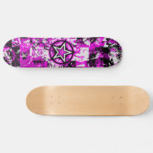 Roze Graffiti Star Skateboard (Horizontaal)