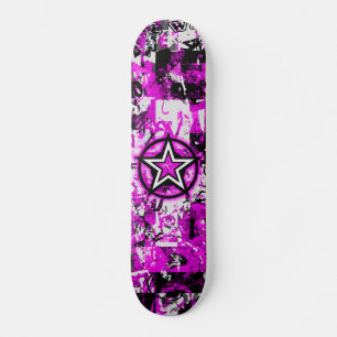 Roze Graffiti Star Skateboard