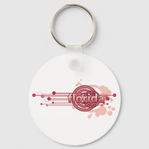 Roze grafische Circle Florida Sleutelhanger