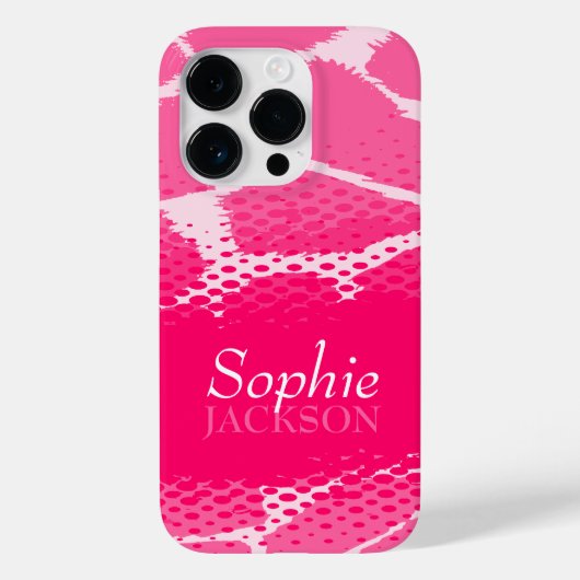 Roze grafische dier iPhone hoes (Achterkant)