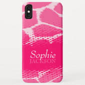 Roze grafische dierlijke afdruk Case-Mate iPhone case (Achterkant)