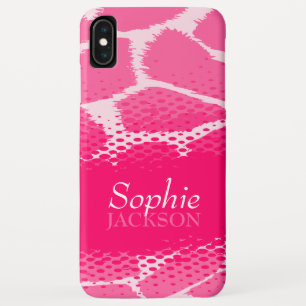 Roze grafische dierlijke afdruk iPhone XS max hoesje