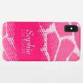 Roze grafische dierlijke afdruk Case-Mate iPhone case (Achterkant (horizontaal))