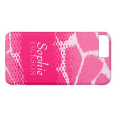 Roze grafische dierlijke afdruknaam Case-Mate iPhone case (Achterkant (Horizontaal))
