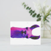 Roze grafische Llama Briefkaart (Staand voorkant)