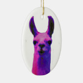 Roze grafische Llama Keramisch Ornament (Rechts)