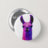 Roze grafische Llama Ronde Button 5,7 Cm (Voorkant /achterkant)