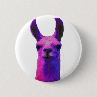 Roze grafische Llama Ronde Button 5,7 Cm