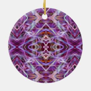Roze grafische Mandala Keramisch Ornament