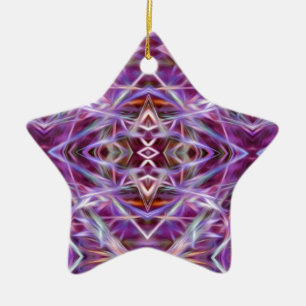 Roze grafische Mandala Keramisch Ornament