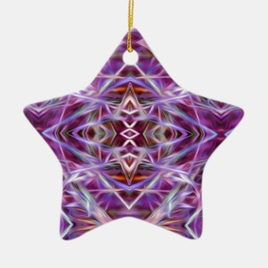 Roze grafische Mandala Keramisch Ornament (Voorkant)