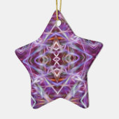 Roze grafische Mandala Keramisch Ornament (Links)