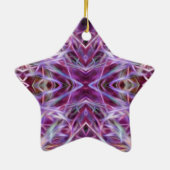 Roze grafische Mandala Keramisch Ornament (Achterkant)