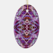 Roze grafische Mandala Keramisch Ornament (Rechts)