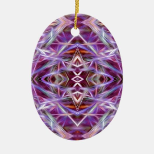 Roze grafische Mandala Keramisch Ornament (Voorkant)