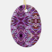 Roze grafische Mandala Keramisch Ornament (Achterkant)