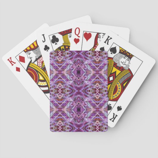 Roze grafische Mandala Pokerkaarten (Achterkant)