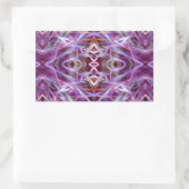 Roze grafische Mandala Rechthoekige Sticker (Tas)