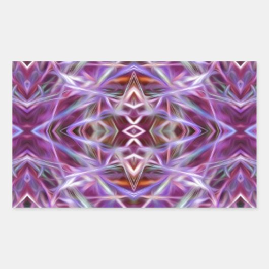 Roze grafische Mandala Rechthoekige Sticker (Voorkant)