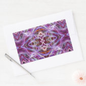Roze grafische Mandala Rechthoekige Sticker (Envelop)