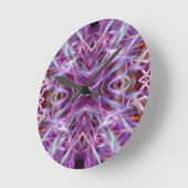 Roze grafische Mandala Ronde Klok (Hoek)