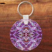 Roze grafische Mandala Sleutelhanger (Voorkant)