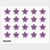 Roze grafische Mandala Ster Sticker (Vel)
