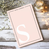 Roze Grafische Monogram Gepersonaliseerde Naam Post-it® Notes