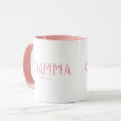 Roze Gramma Oprichtingsjaar Mok (Voorkant links)