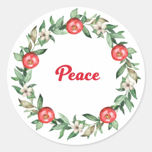Roze granaatappel Spirituele Stickers - Peace (Voorkant)
