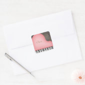 Roze Grand Piano Custom Name Stickers (Envelop)
