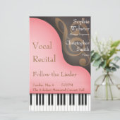 Roze Grand Piano Vocal Overweging Poster & Program (Staand voorkant)