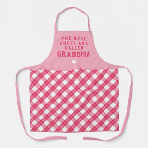 Roze Grandma Best Chef Heart & Play Schort