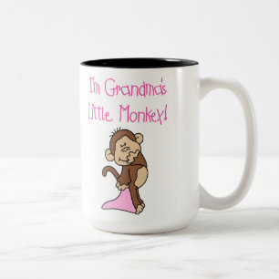 Roze Grandmas Kleine aap Tweekleurige Koffiemok