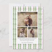 Roze Grandmillennial Foto Kerstkaart Kaart (Achterkant)