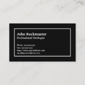 Roze Graniet Rock Textuur met Naam en Monogram Visitekaartje (Achterkant)