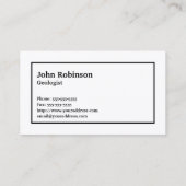 Roze Graniet Rock Textuur met Naam en Monogram Visitekaartje (Achterkant)