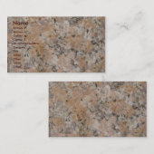 roze graniet visitekaartje (Voorkant / Achterkant)