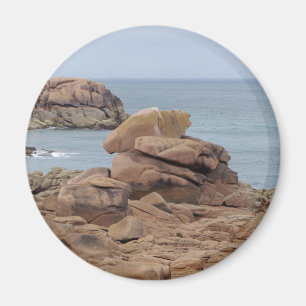 Roze granietkust in Bretagne Magneet