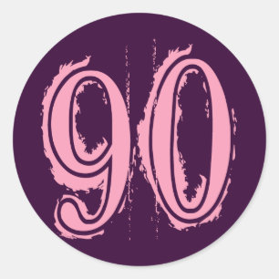 Roze grap Stijlnummer 90 Ronde Sticker