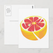 roze grapefruit briefkaart (Voorkant / Achterkant)