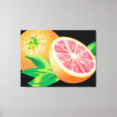 Roze grapefruit canvas afdruk (Voorkant)